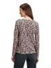 BETTY & CO Longsleeve in Schwarz/ Taupe/ Rosa