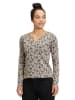 BETTY & CO Longsleeve in Taupe/ Schwarz