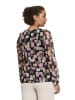 BETTY & CO Bluse in Schwarz/ Taupe/ Rosa