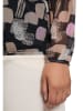BETTY & CO Bluse in Schwarz/ Taupe/ Rosa