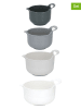 Alpina 4er-Set: Rührschüsseln in Weiß/ Creme/ Grau
