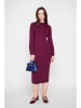 C& Jo Sukienka dzianinowa w kolorze bordowym