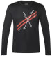 super.natural Funktionslongsleeve "Kryssede Ski" in Schwarz