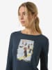 super.natural Functionele longsleeve "Dachshund Party" donkerblauw/wit