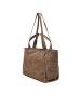 COCCINELLE Leder-Schultertasche in Taupe - (B)35 x (H)29 x (T)19 cm