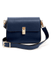 Lia Biassoni Leren schoudertas donkerblauw - (B)22 x (H)16 x (D)7 cm