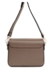 Lia Biassoni Leder-Umhängetasche in Taupe - (B)22 x (H)16 x (T)7 cm
