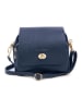 Lia Biassoni Leren schoudertas donkerblauw - (B)23 x (H)20 x (D)9 cm