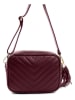 Lia Biassoni Leder-Umhängetasche in Bordeaux - (B)22 x (H)16 x (T)7 cm