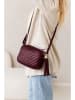 Lia Biassoni Leder-Umhängetasche in Bordeaux - (B)22 x (H)16 x (T)7 cm