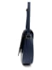 Lia Biassoni Leren schoudertas donkerblauw - (B)23 x (H)20 x (D)6 cm