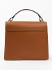 Lia Biassoni Leren handtas lichtbruin - (B)27 x (H)24 x (D)8 cm