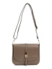 Lia Biassoni Leder-Umhängetasche in Taupe - (B)24 x (H)18 x (T)8 cm