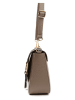 Lia Biassoni Leren schoudertas taupe - (B)24 x (H)18 x (D)8 cm