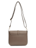 Lia Biassoni Leren schoudertas taupe - (B)24 x (H)18 x (D)8 cm