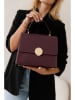 Lia Biassoni Leder-Henkeltasche "Ensa" in Bordeaux - (B)26 x (H)22 x (T)12 cm