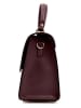 Lia Biassoni Leder-Henkeltasche "Ensa" in Bordeaux - (B)26 x (H)22 x (T)12 cm