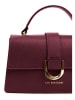 Lia Biassoni Leder-Henkeltasche "Archiano" in Bordeaux - (B)25 x (H)16 x (T)8 cm