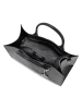Mia Tomazzi Leren shopper "Lepontina" zwart - (B)33 x (H)26 x (D)15 cm