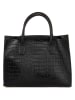 Mia Tomazzi Leren shopper "Lepontina" zwart - (B)33 x (H)26 x (D)15 cm