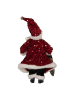 Clayre & Eef Decofiguur "Kerstman" rood/groen - (H)28 cm