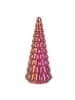 Clayre & Eef Decofiguur "Kerstboom" roze/oranje - (H)26 x  Ø 11 cm