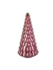 Clayre & Eef Dekofigur "Weihnachtsbaum" in Rot - (H)33 x  Ø 16 cm
