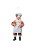Clayre & Eef Decohanger "Kerstman" bruin/rood/wit - (H)17 cm