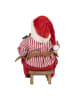 Clayre & Eef Dekofigur "Weihnachtsmann" in Rot/ Hellbraun - (B)13 x (H)28 x (T)10 cm