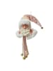 Clayre & Eef Dekoanhänger "Weihnachtsmann" in Rosa/ Weiß - (H)68 cm