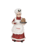Clayre & Eef Dekofigur "Weihnachtsfrau" in Rot/ Weiß - (B)15 x (H)30 cm