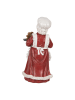 Clayre & Eef Dekofigur "Weihnachtsfrau" in Rot/ Weiß - (B)15 x (H)30 cm