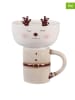 Clayre & Eef 2tlg. Set: Tasse in Beige