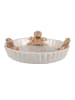 Clayre & Eef Miska w kolorze biało-jasnobrązowym do serwowania - Ø 23 cm