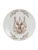 Clayre & Eef Dessertteller in Braun/ Weiß - Ø 29 cm