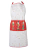 Clayre & Eef Kochschürze in Weiß/ Rot - (L)85 x (B)70 cm