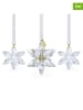 Swarovski 3er-Set: Kristallsterne in Transparent/ Gold