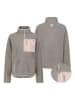 Sublevel Fleece trui taupe/lichtroze