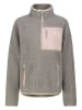 Sublevel Fleece trui taupe/lichtroze