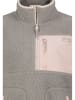 Sublevel Fleece trui taupe/lichtroze
