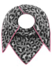 Zwillingsherz Dreieckstuch "Lacey" mit Wollanteil in Grau/ Schwarz - (L)200 x (B)100 cm