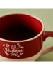 BELLA MAISON Jumbotasse "Chris" in Rot/ Creme - 490 ml