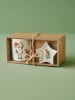 BELLA MAISON 2-delige koffieset "Elfie" wit/rood