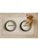 Paws&Whiskers Voerbakmat wit/zwart - (L)40 x (B)70 cm