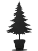 POSIWIO Dekoaufsteller "Baum im Topf" in Schwarz - (B)30 x (H)57 cm