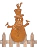 POSIWIO Zaunfigur "Schneemann" in Hellbraun - (B)23 x (H)37 cm