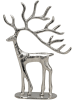 POSIWIO Dekofigur "Hirsch" in Silber - (B)22 x (H)31 x (T)8 cm