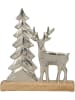 POSIWIO Decofiguur "Hert" zilverkleurig - (B)23 x (H)26 x (D)5 cm