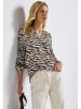 Cecil Bluse in Braun/ Weiß