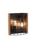 JUST LIGHT. Wandlamp "Drain" zwart/lichtbruin - (B)30 x (H)28 x (D)15 cm